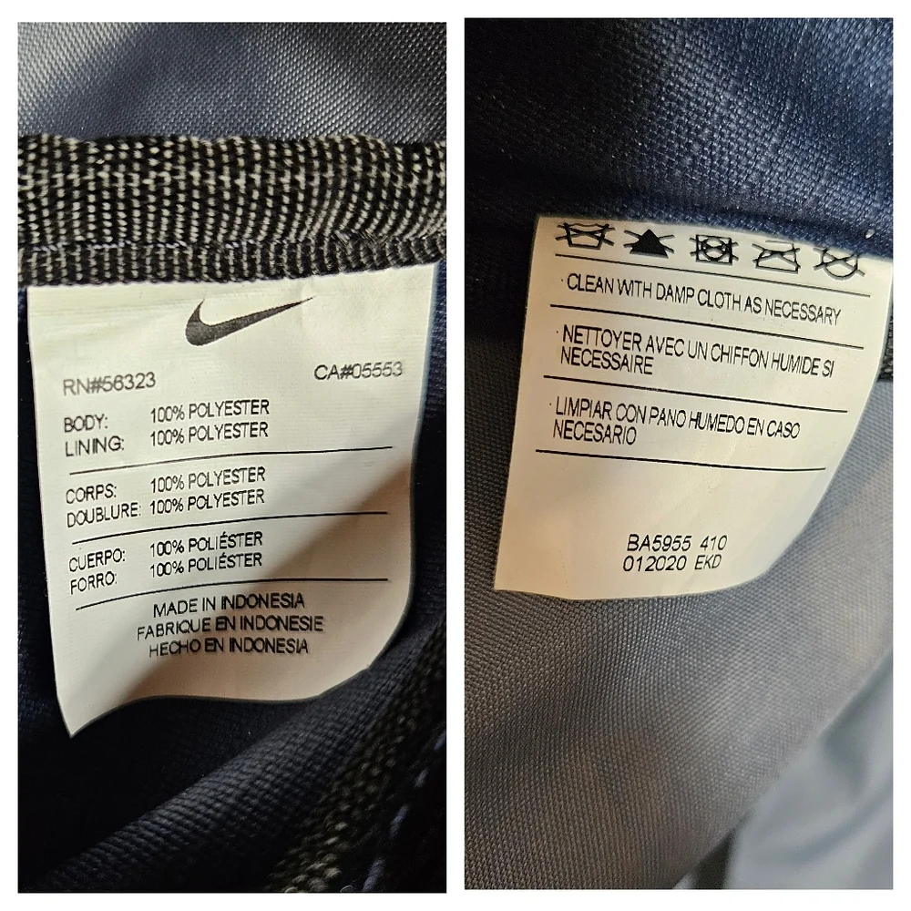 Nike Duffel Bag Brasilia Gym Travel Sports Overnight Midnight Navy Black White